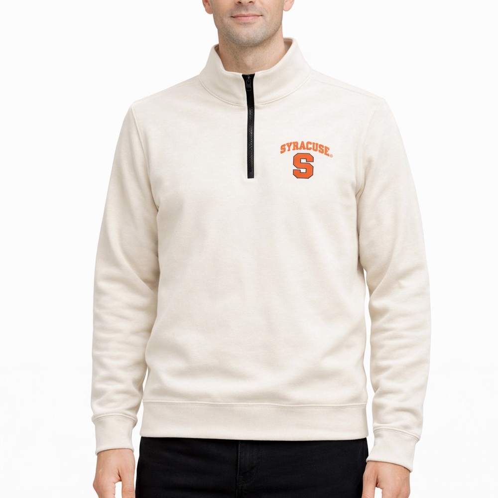 Knights Apparel Cream Syracuse Quarter-Zip